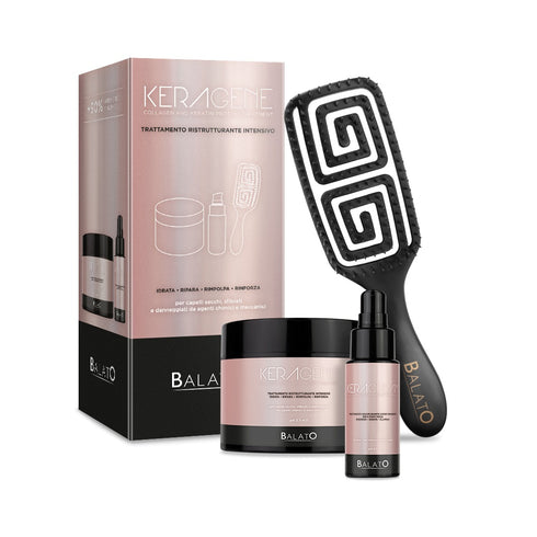 Kit Ricostruzione Capelli Danneggiati KERAGENE – Cheratina, Collagene e Olio di Argan per Chioma Morbida e Lucente
